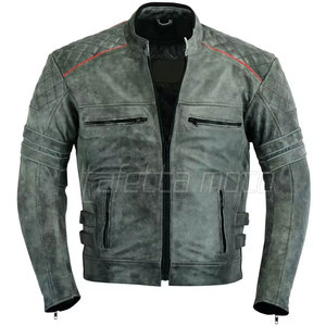 Chaqueta de Motociclista para Hombre con Diseño Único y Contraste de Color, Nueva Llegada, Chaqueta de Motociclista con Cremallera Completa para Hombre - Product Image 4