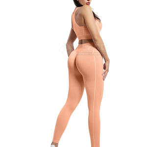 2025 nouveau imprimé femmes Gym Leggings soutien-gorge ensemble taille haute entraînement Yoga ensemble pour les femmes disponibilité Premium imprimé deux pièces - Product Image 6