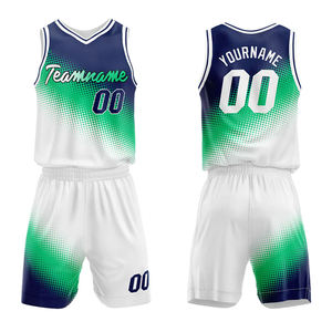 Uniformes de Baloncesto Sublimados Personalizados al por Mayor, Conjuntos Transpirables de Secado Rápido, Camisetas con Cuello en V 100% Poliéster, Unisex para Adultos, Tallas Grandes - Product Image 3