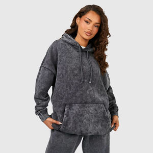 2025 sudaderas con capucha transpirables logotipo personalizado invierno servicio OEM para otoño nueva llegada mujeres ácido lavado Jersey Sudadera con capucha - Product Image 1