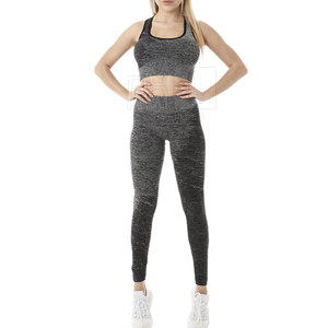Service OEM – Ensemble de yoga professionnel durable pour femme, 2 pièces, sans manches, respirant, séchage rapide, taille élastique, couleur unie – En promotion - Product Image 1
