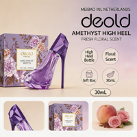 Parfum pour femme Deold Amethyst Heel OEM, logo personnalisé, marque privée, vente en gros, 30 ml, frais, fruité, floral