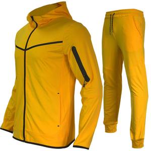 Wholesale Sport Wear <b>Cardigan</b> <b>Hooded</b> Track Suit Sports Tracksuits for <b>Men</b> Sportswear Sweatsuit Set - Product Image 5