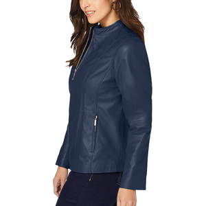 Fall Streetwear Style Genuine Leather <b>Jacket</b> Outerwear Motorbike Party Wear Outdoor Chaquetas De Mujer Zipper <b>Women's</b> <b>Jackets</b> - Product Image 3