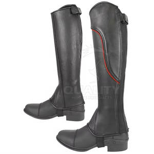 Chaps d'équitation en cuir de haute qualité parfaits pour les cavaliers Chaps d'équitation respirants et flexibles - Product Image 6