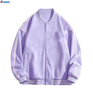 Veste de baseball rétro personnalisée à la mode, veste universitaire brodée, col montant décontracté pour hommes et femmes, options de tailles plus grandes - Product Image 2