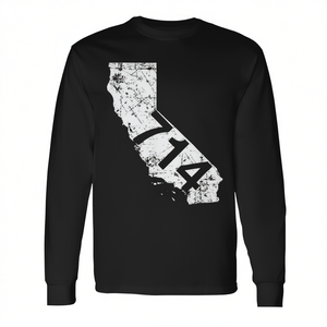 T-shirt promotionnel de Californie à manches longues, code postal 714, Anaheim Santa Ana - Product Image 2