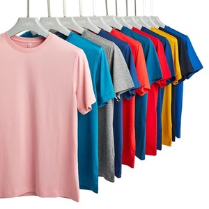 T-shirts pour hommes en coton 100% coupe ajustée personnalisée - Haute qualité, tendance, décontractés, couleur unie - Product Image 3
