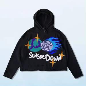 Streetwear en coton à quantité minimale de commande basse, sweat à capuche à impression bouffante vierge, sweat à capuche personnalisé avec bords coupés, vente en gros - Product Image 4