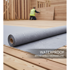 KOSITE Breathable Roofing <b>Membrane</b> HDPE PE 100M Roll <b>Waterproof</b> Vapor Permeable <b>For</b> Roof <b>Wall</b> Construction - Product Image 5