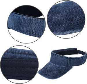 Wholesale High Quality Denim Sun Visor Hats Adjustable Hat Golf <b>Tennis</b> Summer Casual Sports Sun Visor <b>Caps</b> - Product Image 4