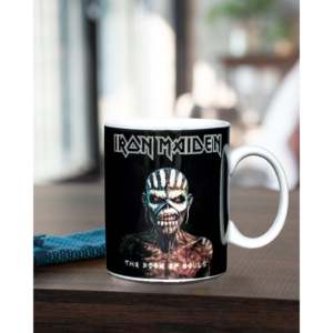 Iron Maiden Novelty Design Mug the Book of Souls <b>Ceramic</b> <b>Cups</b> with Lid Microwave Safe 50ml-200ml Capacity Options for Breakfast - Product Image 3