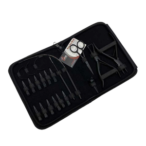 ชุดเครื่องมือต่อผมสแตนเลสสีดำด้านสำหรับต่อผมชุดอุปกรณ์ต่อผมแบบห่วงติดโลโก้แบบกำหนดเอง - Product Image 1