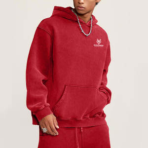 Sweat à capuche pour homme en coton mélangé Sweat à capuche décontracté au look vintage avec un ton de couleur délavé - Product Image 2