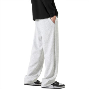 <b>Mens</b> Jogger Sweatpants Loose Fit Baggy Straight Leg Washed Casual <b>Pants</b> for <b>Men</b> Open Bottom <b>Lounge</b> <b>Pants</b> with Pocket - Product Image 1