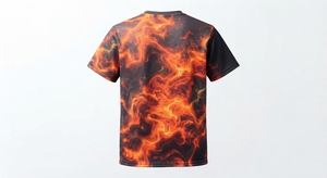 <b>Flame</b> Graphic Men's T <b>Shirt</b> Crew Neck Short Sleeve Sublimation Printed Polyester Streetwear Summer Tee - Product Image 3