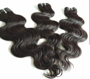 Extensiones de cabello humano sin procesar crudo indio al mejor precio, ondas marrones negras naturales, cutículas, misma dirección, estilo de onda profunda suelta - Product Image 1