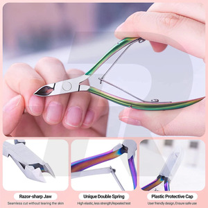 Remeda 4 en 1 Kit de cortaúñas de acrílico Cortaúñas de acero inoxidable Cortador de cutículas Removedor y Raspador triangular Herramientas DE MANICURA - Product Image 6