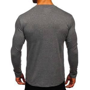 เสื้อเชิ้ตแขนยาวสำหรับผู้ชายเสื้อเชิ้ตลำลองสีเทาเข้ม - Product Image 2