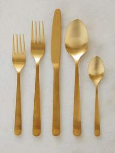 Couverts en acier inoxydable couverts de luxe dorés pour mariages, banquets, repas à la maison, vaisselle, ustensiles de cuisine et événements - Product Image 5