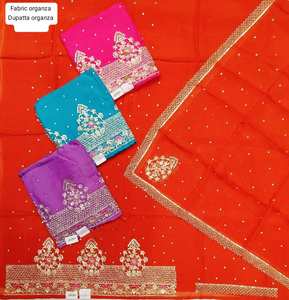 Designer moderne non cousu brodé à la main belle fête traditionnelle porter des costumes indien mode-avant style traditionnel - Product Image 1