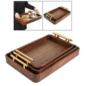 Gran oferta, bandeja redonda de madera para servir, plato redondo de madera para cena, plato de madera para restaurante - Product Image 5