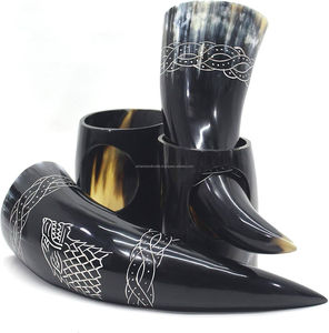 Taza para beber con cuerno de búfalo, artesanía de lujo vikinga natural bellamente elaborada, sin fugas, PRECIO SEGURO Y AL POR MAYOR - Product Image 3