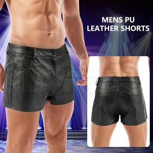 New Style Custom Made <b>Men</b> <b>Leather</b> <b>Shorts</b> Solid Color <b>Men</b> <b>Leather</b> <b>Shorts</b> For Sale Made In Pakistan - Product Image 2