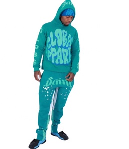 Sweat à capuche épais pour homme en molleton polyester/coton 350 g/m², couleur unie, coupe classique, anti-rétrécissement, sans cordon, sans poche, idéal pour l'automne - Product Image 3