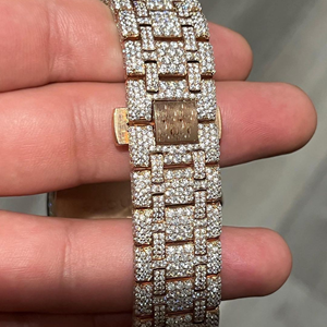 ฮิปฮอปที่กําหนดเอง Iced out Moissanite นาฬิกาเพชรสําหรับผู้ชาย VVS นาฬิกาเพชรของขวัญ