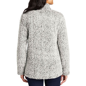 Chaqueta con cremallera completa de forro polar Sherpa personalizada para mujer al por mayor - Product Image 5