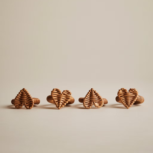 ชุดผ้าเช็ดปากหวายรูปหัวใจ4ชิ้นที่ทำด้วยมือเป็นมิตรต่อสิ่งแวดล้อมสำหรับงานปาร์ตี้จากเวียดนามสินค้าใหม่บน B2B - Product Image 1