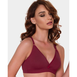 Sujetador de Algodón Sin Varillas con Relleno, Forma de Copa Triangular 120, Sin Costuras, Ajuste Cómodo, Push-Up, Cierre Ajustable con Ganchos, Tejido Fino, Un Solo Sujetador - Product Image 4