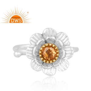 Handmade Fine Sterling Silver Natural <b>Citrine</b> Gemstone Stackable <b>Ring</b> Custom Jewelry Manufacturer - Product Image 2