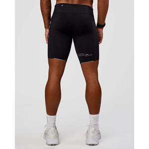 Pantalones Cortos de Ciclismo con Tirantes, Talla Grande, Sin Costuras, de Nailon, Personalizados OEM, Aleación Negra - Product Image 4