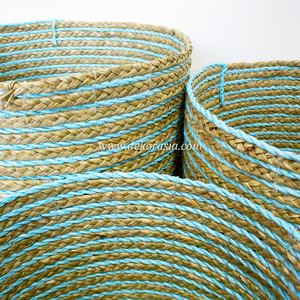 Grand panier à linge tressé Mendong au design moderne, écologique, pour la maison et les restaurants – Rangement organisé et décoration intérieure - Product Image 3