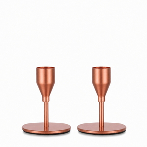 <b>Brass</b> <b>Candlestick</b> <b>Holder</b> Set of 2 Durable Home Christmas Party Decoration Metal Taper Candle <b>Holders</b> Gold Finish - Product Image 6