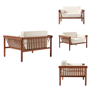 Fauteuil de salon Anin de qualité supérieure en gros avec coussin et cadre en teck de haute qualité pour hôtels, villas et salles VIP en provenance d'Indonésie - Product Image 6