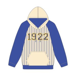 Année de fondation 1922 Sigma Gamma Rho Corps neutre Bleu Raglan Pinstripes Pull à capuche SGRho Sorority Apparel Divine Nine HBCU - Product Image 2