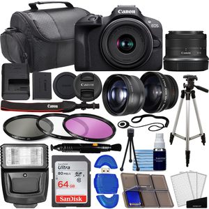 64GB M Mirrorless Digital <b>Camera</b> with RF-S 18-45mm Lens Wide Angle and Telephoto Lenses - Product Image 3