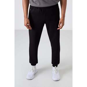 Pantalones Deportivos Casuales para Hombre Cesar con Cintura Elástica y Bolsillos Negros, Tela Cepillada-84929 - Product Image 4