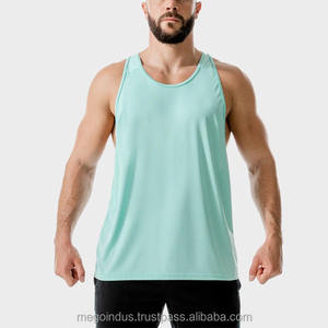 Débardeur sans manches 100% en polyester pour hommes, col rond, poche en dentelle, couleur unie, bouton sans couture à séchage rapide, coupe ample - Product Image 6