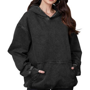 Sweat à capuche délavé à l'acide pour hommes sweat à capuche en polaire vintage surdimensionné sweat lavé en détresse pour couple 2025 - Product Image 2