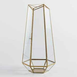 Nouveau Design porte-bougie en laiton et verre de Terrarium de haute qualité, lanterne de bougie de décoration de Restaurant d'hôtel de maison - Product Image 5
