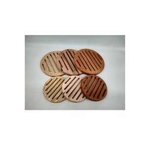 Ensemble de dessous de plat rond carré en bois naturel écologique pour plats chauds pour 2 tailles différentes prix bon marché - Product Image 5