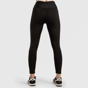 กางเกงเลกกิ้งทรงสลิมสีดำพร้อมผ้าถักยืดได้ - Product Image 2