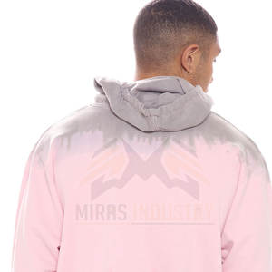 Pull-over surdimensionné décontracté pour hommes, sweat-shirt à capuche en molleton à motif solide, conception bouffante, logo personnalisé imprimé, hiver, cool, teint uni - Product Image 5