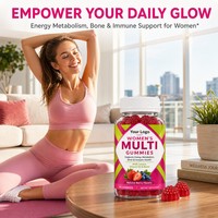 Gummies multivitaminées naturelles aux baies pour femmes, vente en gros OEM, 14 nutriments essentiels, calcium, biotine, 60 unités