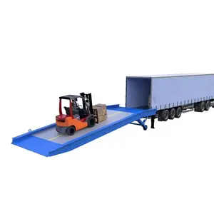2024 New 6-20Ton Mobile Loading Bridge Loading Dock Ramp For Warehouse Movable Forklift And Truck