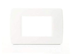 Placca rettangolare bianca a 3 moduli (Bticino Luna C4803BN) - Product Image 1